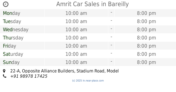 Opening Times Tel 91 731 547 Pilibhit Bypass Road Civil Lines Bareilly Uttar Pradesh India